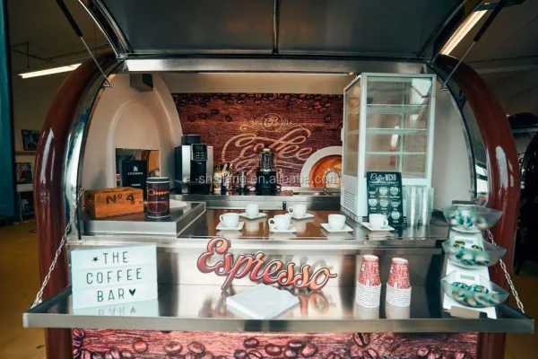 fiberglass kiosk food truck for sale Europe catering trailer chocolate making machine
Kiosko de venta de comida, de fibra de vidrio - Image 4