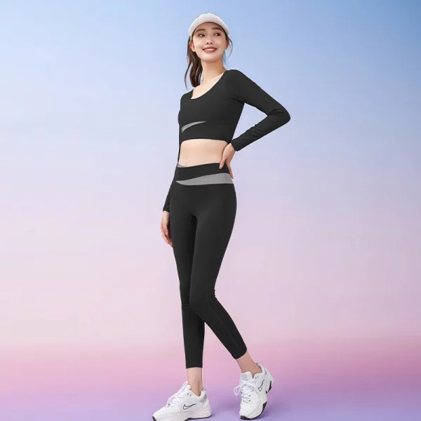 PASUXI Sportswear Women Gym High Waist Leggings And Bra Workout Clothes Seamless Fitness Yoga Set - Image 4