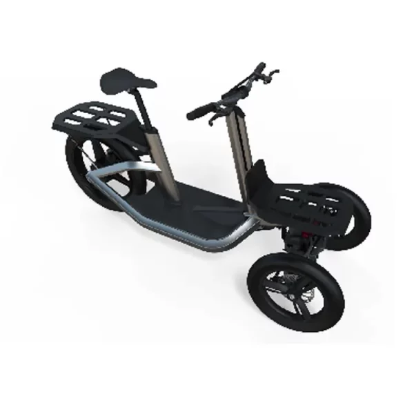 New Model safety 3 wheel fat tire delivery double battery trailer 48V 1000W electric tricycle bicycle electric cargo bike - Image 4