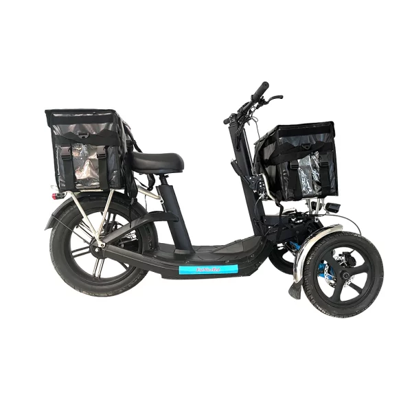 New Model safety 3 wheel fat tire delivery double battery trailer 48V 1000W electric tricycle bicycle electric cargo bike - Image 2