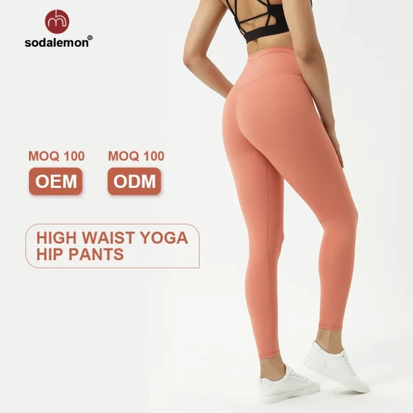 Women's Soft High Waisted Leggings Tummy Control Yoga Pants High waist butt lifting custom yoga pants - Image 4