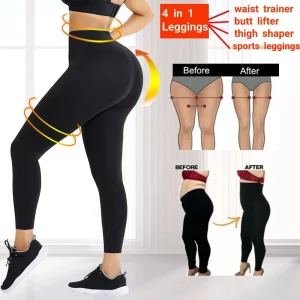 Private Label 2 In 1 Waist Trimmer And Push Up Leggings Fitness High Waist Waist Trainer Leggings