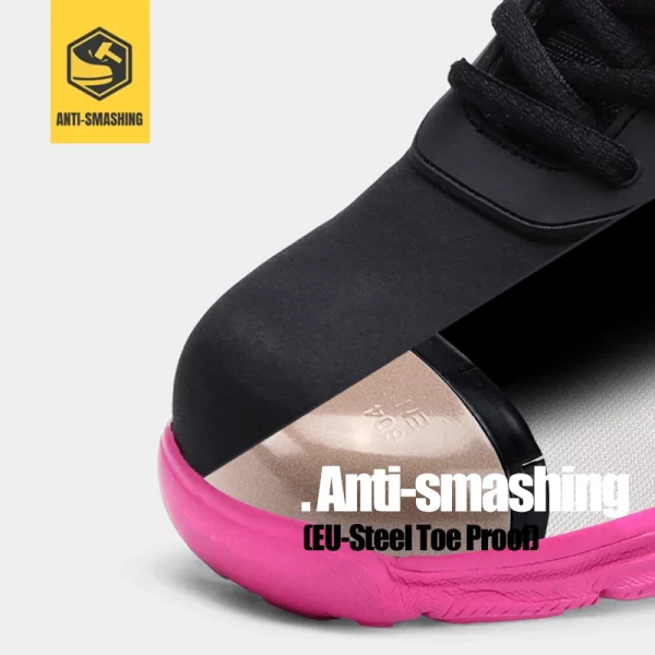LARNMERN Steel Toe Boots Women Shoes Anti-puncture Steel Midsole Breathable Work Sneakers Outdoor  Safety Shoes
LARNEM para mujer, con puntera de metal como protección. Muy bien ventilados para trabajar al interior o usarlos al exterior. - Image 2