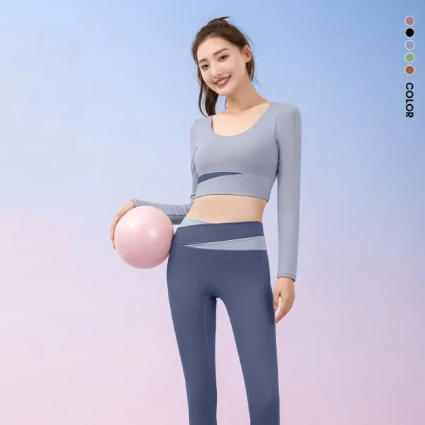 PASUXI Sportswear Women Gym High Waist Leggings And Bra Workout Clothes Seamless Fitness Yoga Set - Image 5