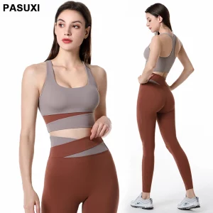 PASUXI Sportswear Women Gym High Waist Leggings And Bra Workout Clothes Seamless Fitness Yoga Set