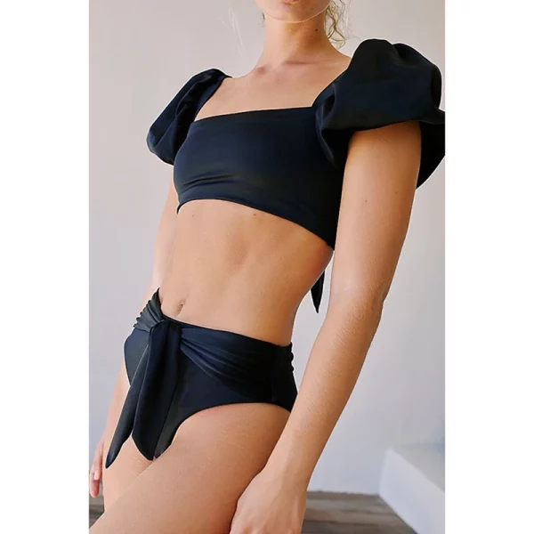 JSN6138 2022 new designer swimsuits famous brands sexy bikini bathing suits puff sleeves swimsuit women Bikinis & Beachwear - Image 5