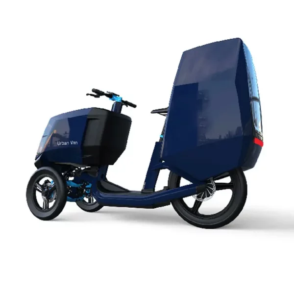 New Model safety 3 wheel fat tire delivery double battery trailer 48V 1000W electric tricycle bicycle electric cargo bike - Image 6